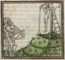 The Execution of Enguerrand de Marigny. From Grandes Chroniques de France