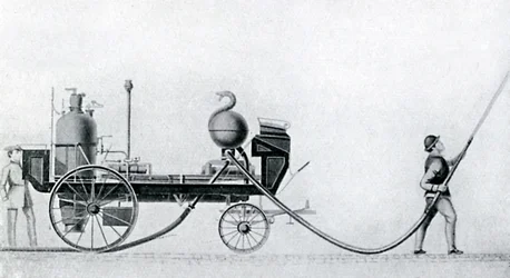 The first steam fire engine