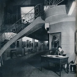 The ground floor gallery of the American-British Art Center