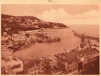 The Harbour Entrance and Mont-Boron, Nice, 1930