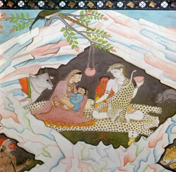 The Holy Family Seated in a Cave on Mount Kailasa
