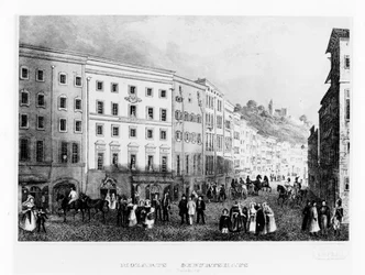 The house in Salzburg in which Mozart was born in 1791, mid 19th century