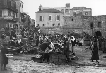 The Market, Haifa, Palestine