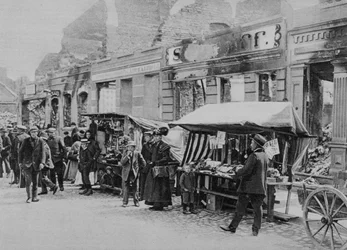 The Market in the Ruins of Hohenstein, East Prussia, World War I
