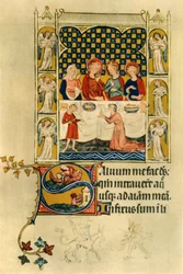 The marriage feast at Cana, early 14th century, 1942