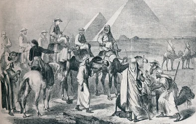 The Royal Party Leaving the Encampment at Giza, Egypt