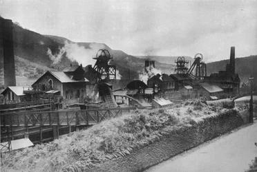 The Scene of the Coal Strike: A Typical South Wales Coal Mine, 1915