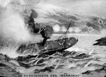 The sinking of the Merrimac, 1898