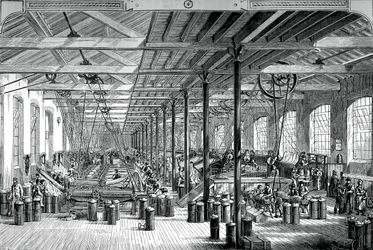 The spinning room in the Shadwell rope works, c1880