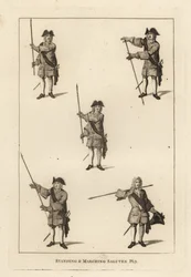 The standing and marching salute exercises