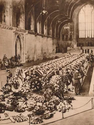 The Victims of the R101 Airship Disaster Lying in State in Westminster Hall, London, 1930-1935