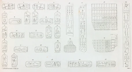 Thebes: Karnak, hieroglyphics