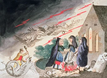 Three Witches in a Graveyard