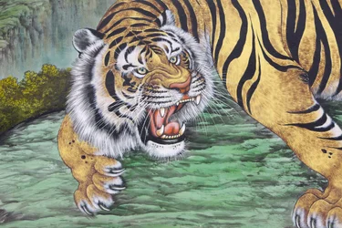 Tiger Painting at Bongeunsa Temple, Seoul, South Korea