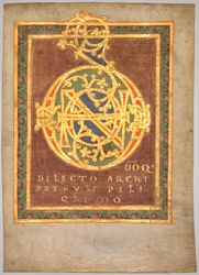 Title Page of Abbot Bernos Tonarius: Initial D[omino], c.1030