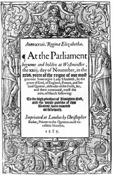 Title page of Acts of Parliament