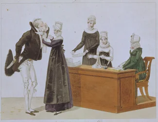 Trying on Jabot, c. 1815