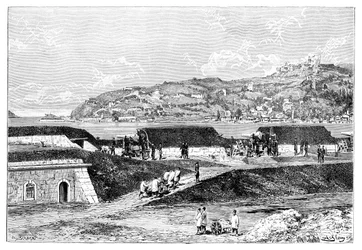 Turkish Batteries and the Entrance to the Bosphorus at the Black Sea, Turkey
