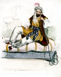 Turkish Man Smoking a Hookah