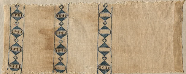 Two Fragments of a Scarf or Headdress