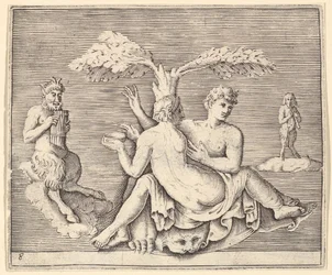 Two Lovers with Pan