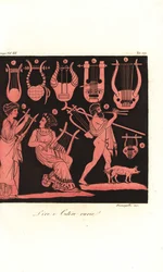 Types of Greek Lyres and Instruments from Ancient Greek Vases