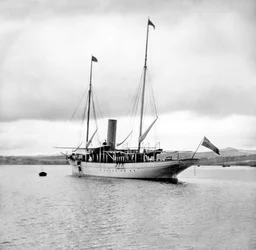 A Steam Yacht at Anchor. c1890