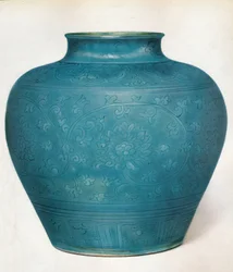Vase with Ovoid Body and Short Contracted Neck