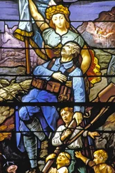 Vaucouleurs - Stained Glass of the Church - Evocation of the War 14-18