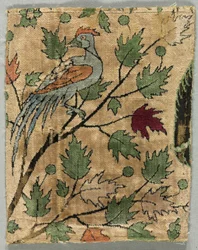 Velvet Fragment, Khusrau Sees Shirin Bathing, 1550-99