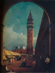 Venice: A Fair in the Piazza San Marco Seen through an Archway at the South-West End