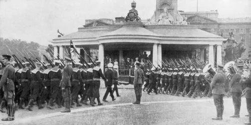 Victory Parade Passing the Victoria Memorial and Buckingham Palace, London, 19 July, 1919