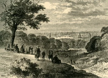 View from One-Tree Hill, Greenwich Park, in 1846, c1878
