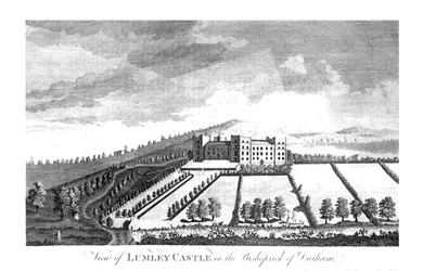 View of Lumley Castle in the Bishoprick of Durham, c1779-1790