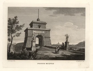 View of the Milvian Bridge, Rome