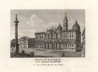 View of the Piazza e Basilica di Santa Maria Maggiore, Rome