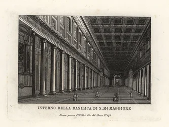 View of the interior of the Basilica di Santa Maria Maggiore, Rome