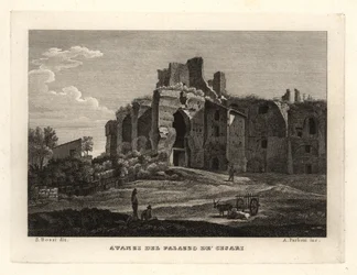 View of the Ruins of the Palace of the Caesars, Rome