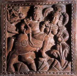 Vikrama, Terracotta Bas Relief, 5-6th Century