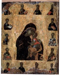 Virgin of Tenderness with the Saints The Virgin Eleusa, Byzantine Icon