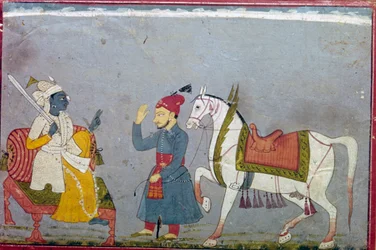 Vishnu in His 10th Incarnation as the White Horse Kalki