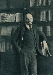 Vladimir Ilyich Lenin, Russian Bolshevik leader, in the Kremlin, Moscow, Russia, October 1918