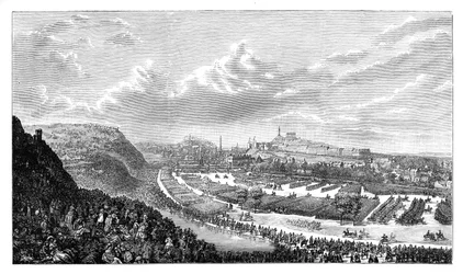 Volunteer Review in the Queens Park, Edinburgh, Scotland