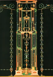 Wall decoration, Pompeii, Italy, 1928