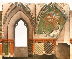 Wall painting in Lochstedt Castle, Pillau, Germany