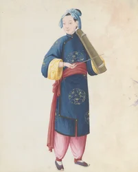 Musician Playing Bowed Qin