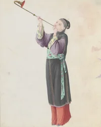 Watercolour of Musician Playing Laba