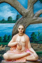 Sri Caitanya Mahaprabhu Chanting Japa at Imli Tala, Vrindavana