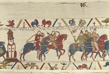William leads his army against Duke Conan of Brittany, Bayeux Tapestry