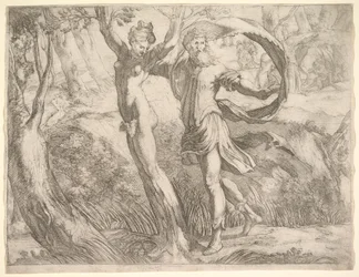 Wilton Album, folio 10a: Priapus and Lotis